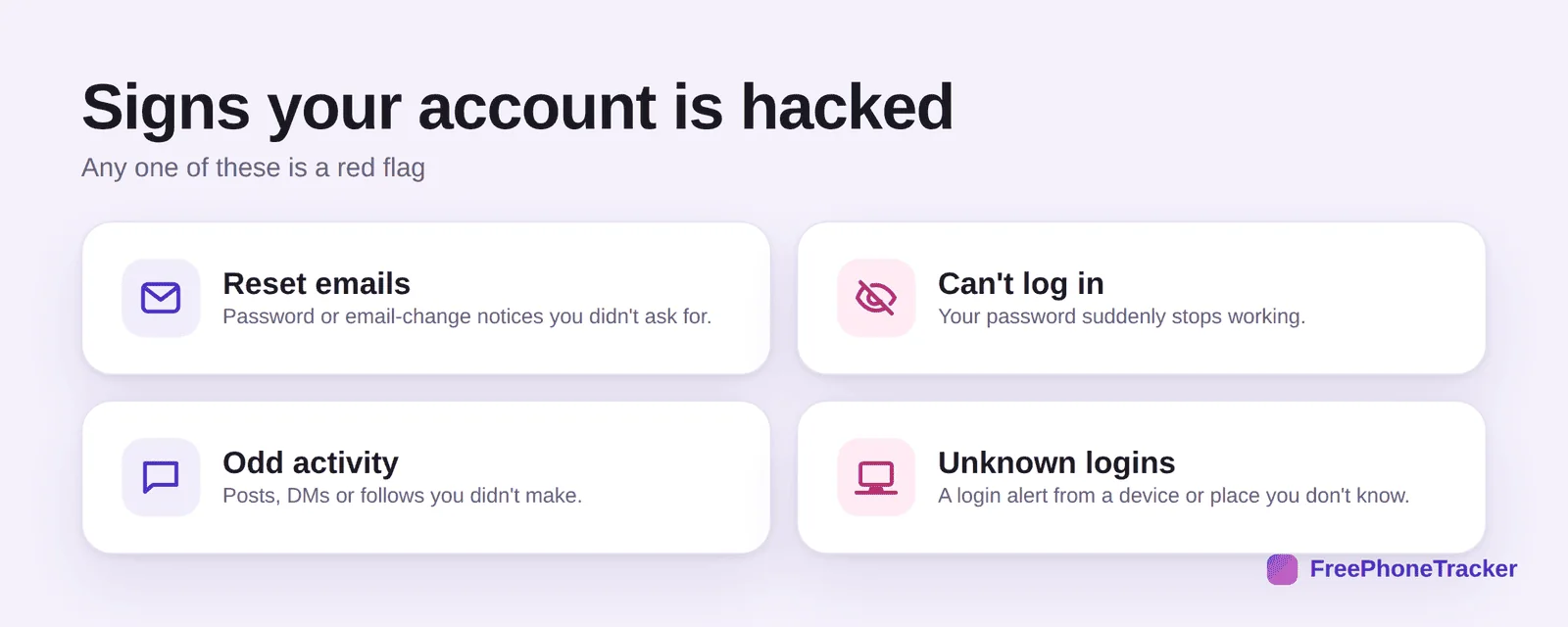 Signs your Instagram is hacked: reset emails, can't log in, odd activity, unknown logins