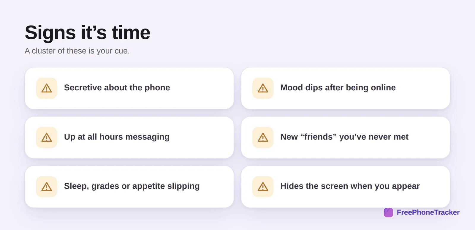 Signs your child's phone needs monitoring
