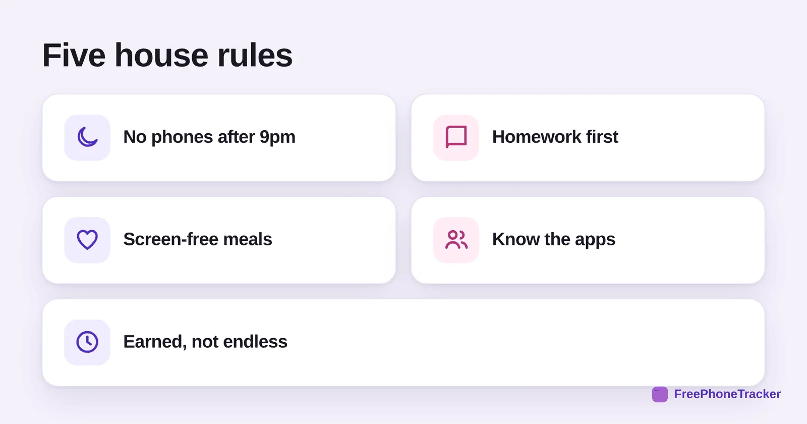 Five house rules for healthy screen time