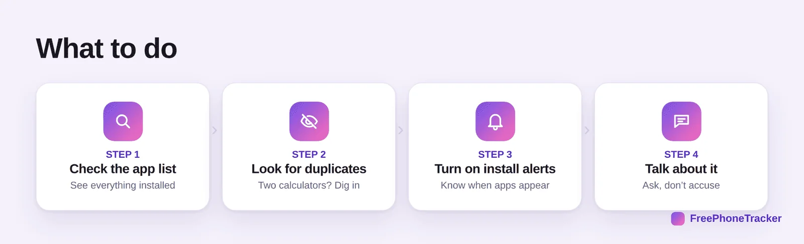 What to do if you find a vault app: check the app list, look for duplicates, turn on alerts, talk