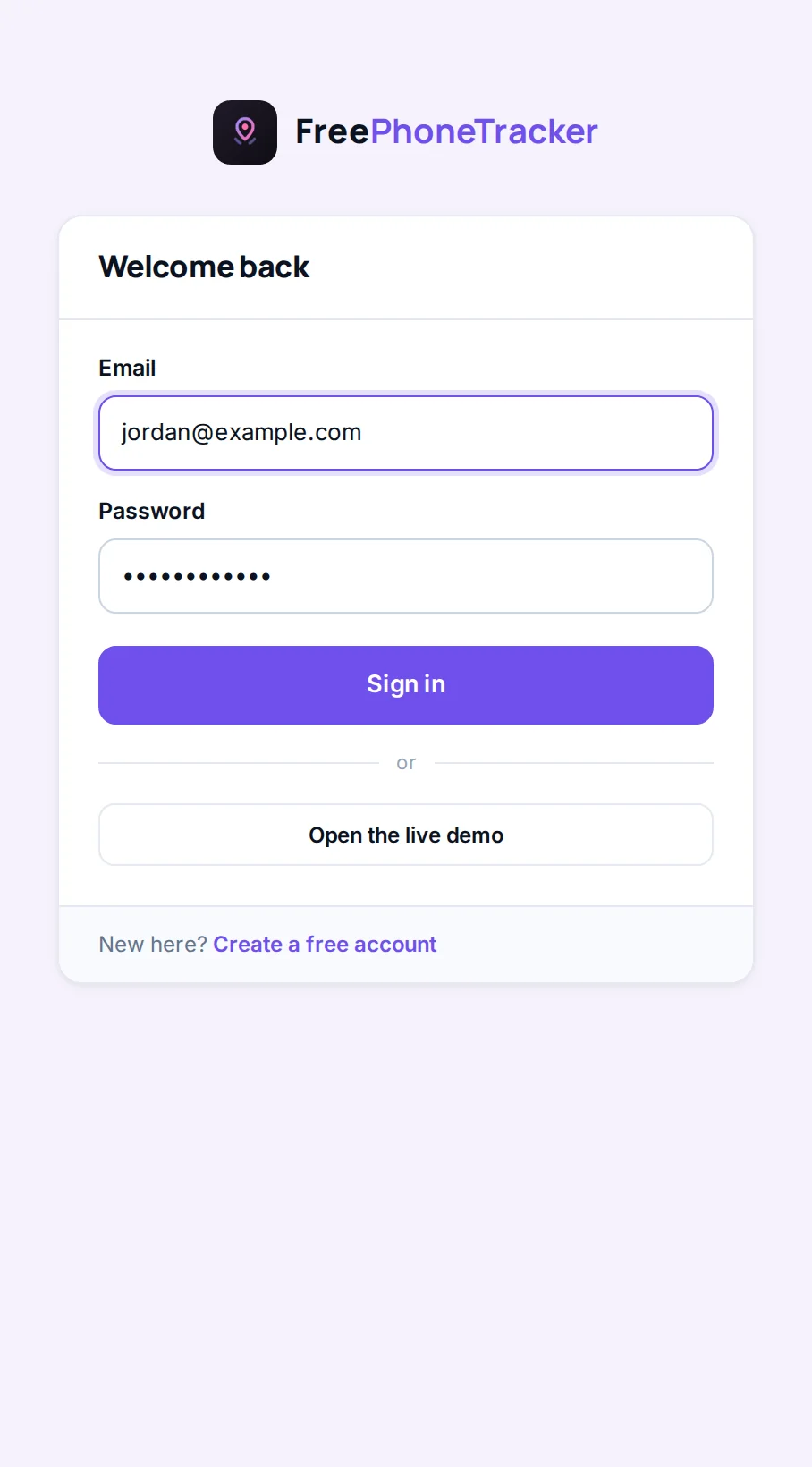 A real, named sign-in for a legitimate monitoring service